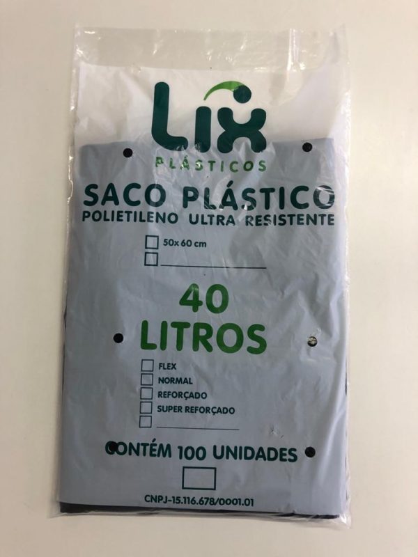 Saco 40 LT Lix Preto